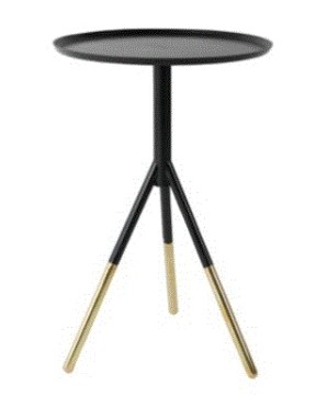 WH - SIDE TABLE ELIA BLACK/BRASS