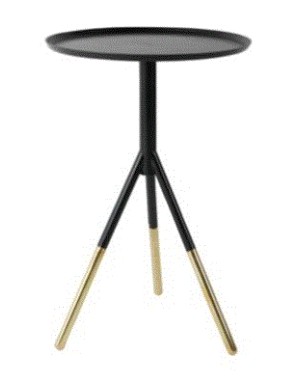 WH - SIDE TABLE ELIA BLACK/BRASS