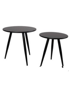 WH - SIDE TABLE DAVEN BLACK SET OF 2