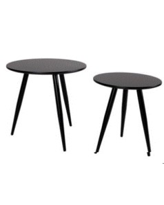 WH - SIDE TABLE DAVEN BLACK SET OF 2