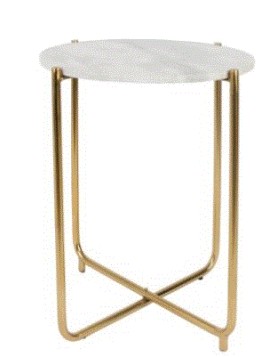WH - SIDE TABLE TIMPA MARBLE WHITE