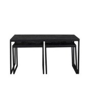 WH - COFFEE TABLE PARKER SET OF 3 BLACK