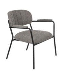 WH - LOUNGE CHAIR JOLIEN ARM BLACK/GREY