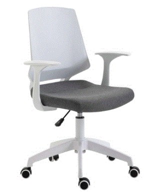 ZOUG-OFFICE CHAIR A1150W WHITE/GREY 