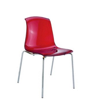 ZOUG- CHAIR ALLEGRA RED TRANSPARENT
