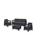 ZOUG - CORFU 3SEAT SET SOFA - DARK GREY