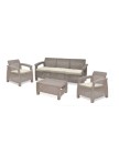 ZOUG - CORFU 3SEAT SET SOFA - CAPPUCCINO