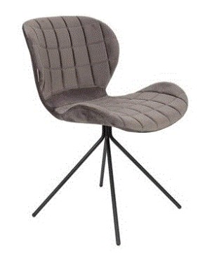 ZU - CHAIR OMG VELVET GREY