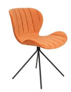 ZU - CHAIR OMG VELVET ORANGE