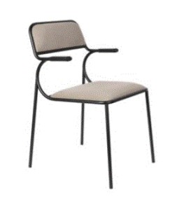 ZU - CHAIR ALBA BLACK / BEIGE