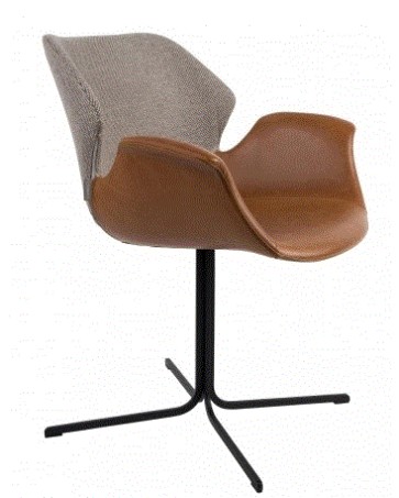 ZU - ARMCHAIR NIKKI FAB BROWN