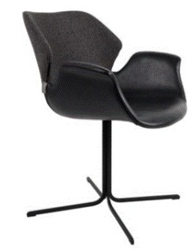 ZU - ARMCHAIR NIKKI FAB BLACK