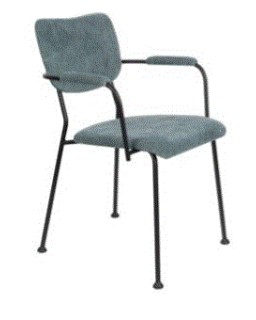 ZU - ARMCHAIR BENSON GREY BLUE