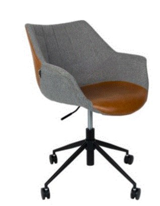 ZU - OFFICE CHAIR DOULTON VINTAGE BROWN