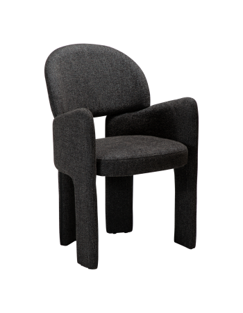 AOLE Armchair | Raven Black Boucle