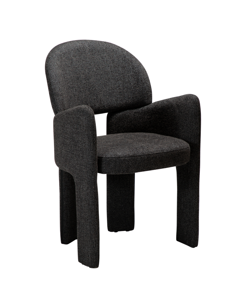AOLE Armchair | Raven Black Boucle
