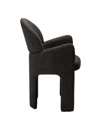 AOLE Armchair | Raven Black Boucle