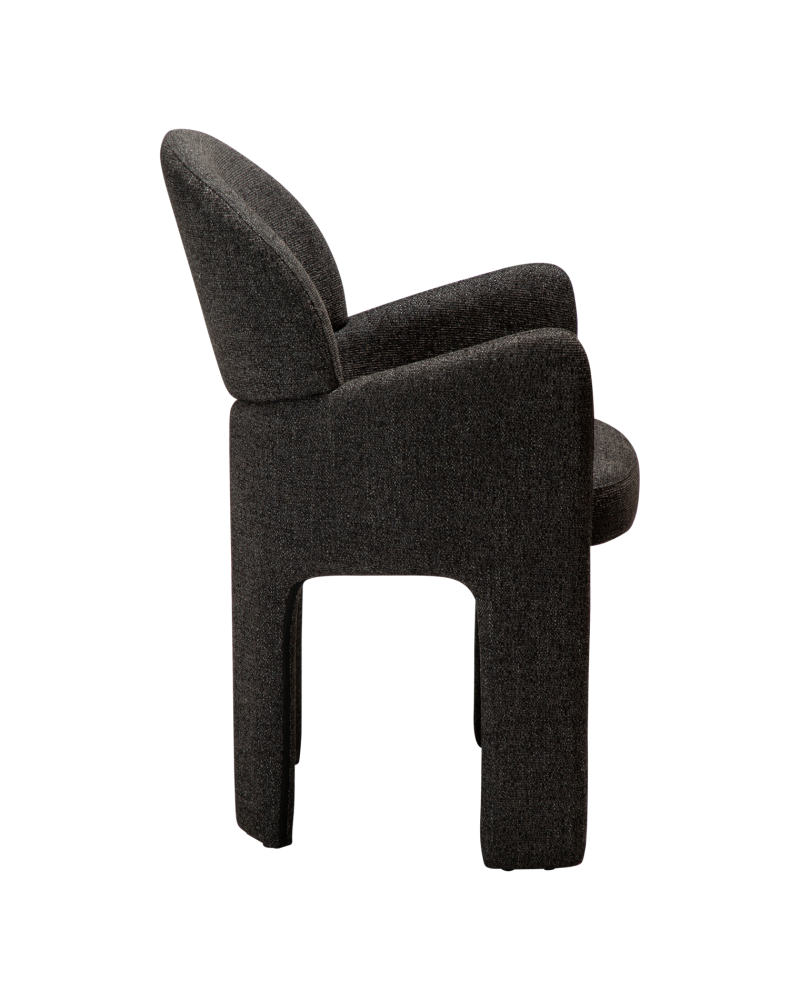 AOLE Armchair | Raven Black Boucle