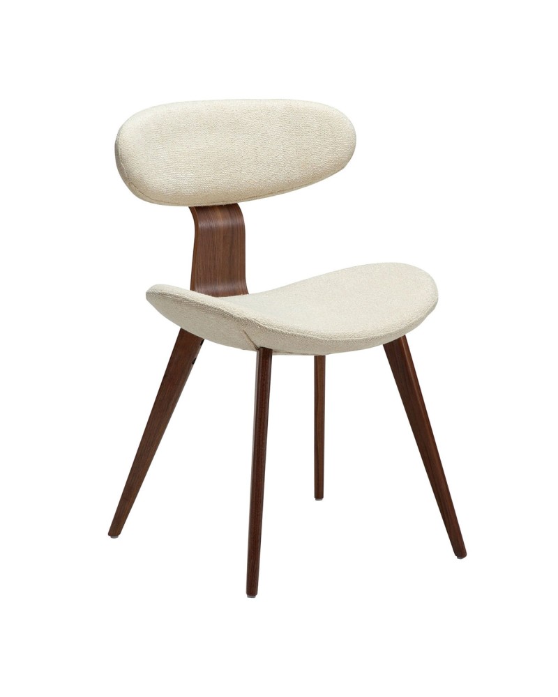 BUCKLE Chair | Frosted Almond Boucle, Walnut legs