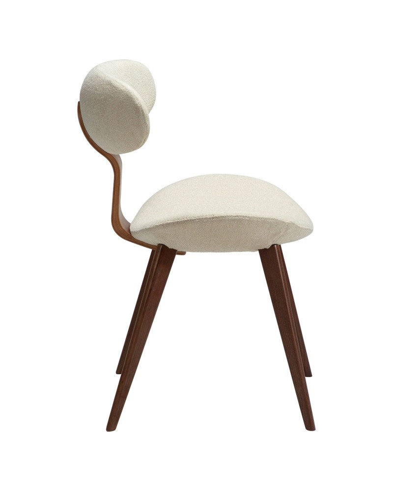 BUCKLE Chair | Frosted Almond Boucle, Walnut legs