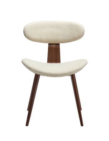 BUCKLE Chair | Frosted Almond Boucle, Walnut legs