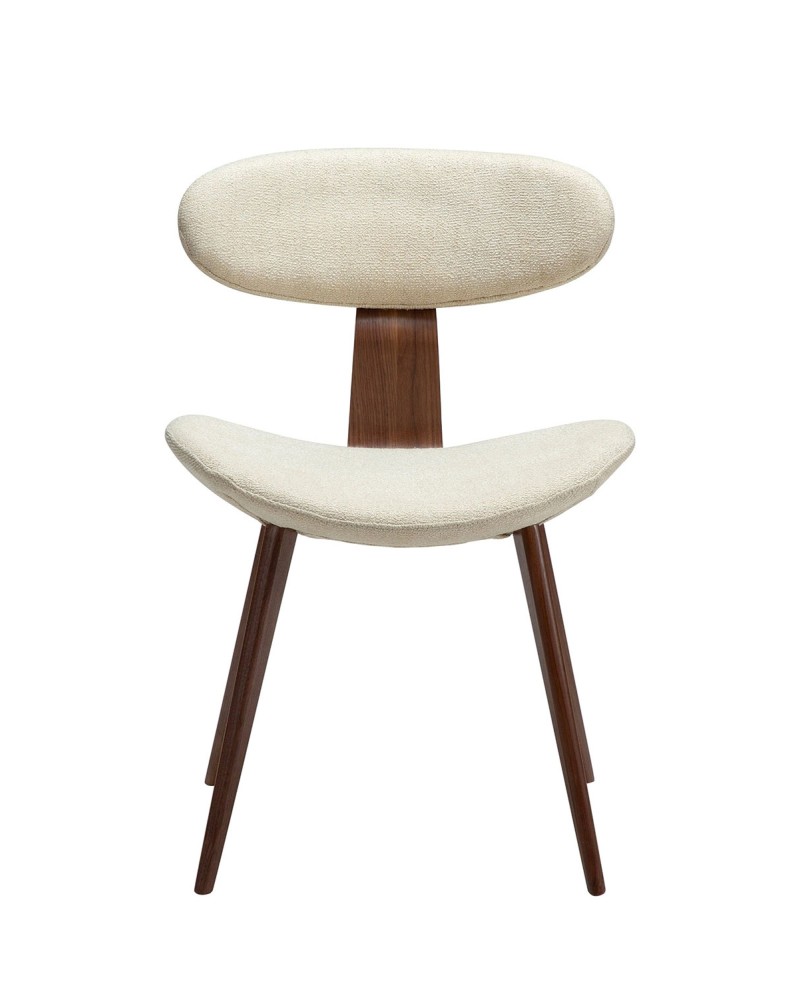 BUCKLE Chair | Frosted Almond Boucle, Walnut legs