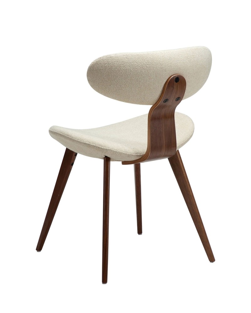 BUCKLE Chair | Frosted Almond Boucle, Walnut legs