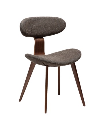 BUCKLE Chair | Major Brown Boucle, Walnut legs