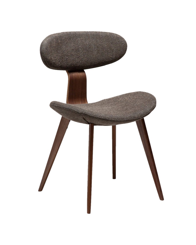 BUCKLE Chair | Major Brown Boucle, Walnut legs