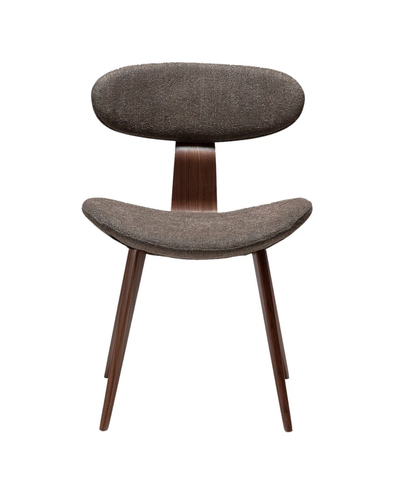 BUCKLE Chair | Major Brown Boucle, Walnut legs
