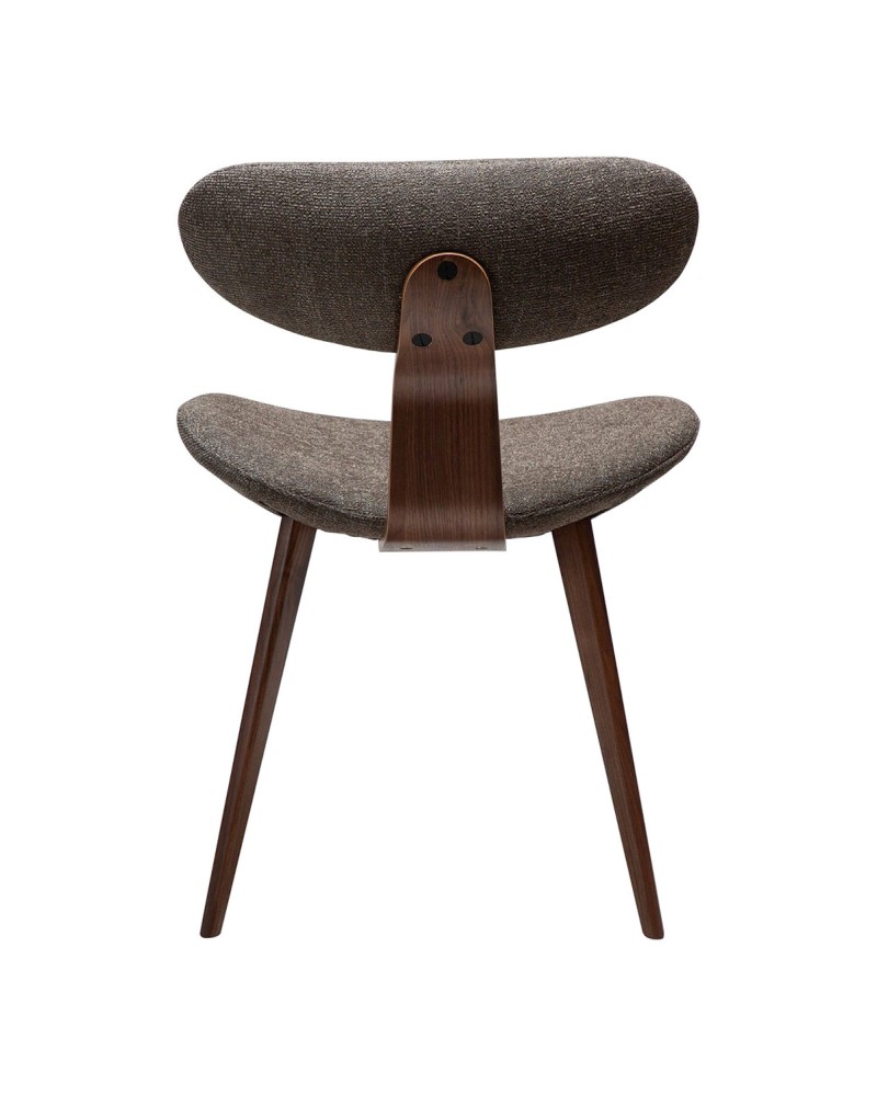 BUCKLE Chair | Major Brown Boucle, Walnut legs