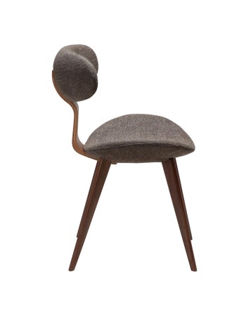 BUCKLE Chair | Major Brown Boucle, Walnut legs