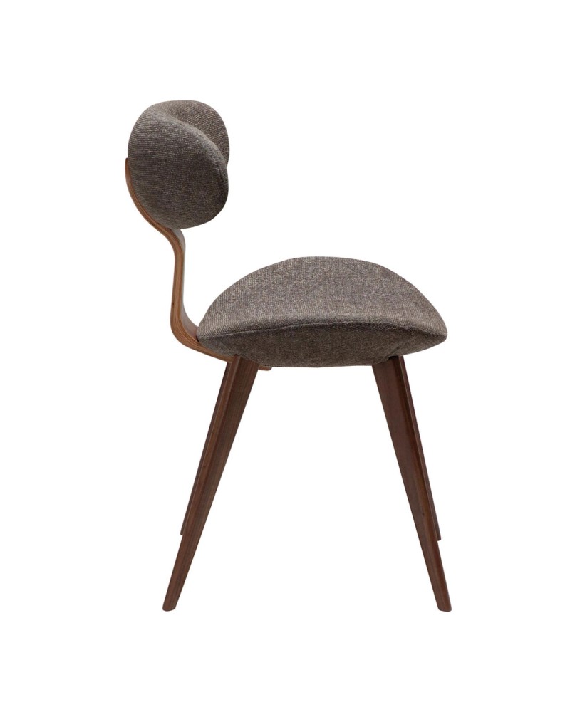 BUCKLE Chair | Major Brown Boucle, Walnut legs