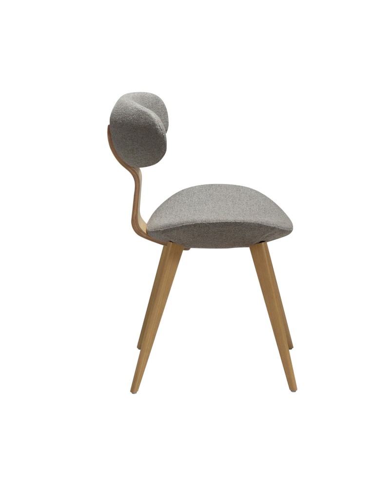 BUCKLE Chair | Pebble Grey Boucle, White Washed Oak legs