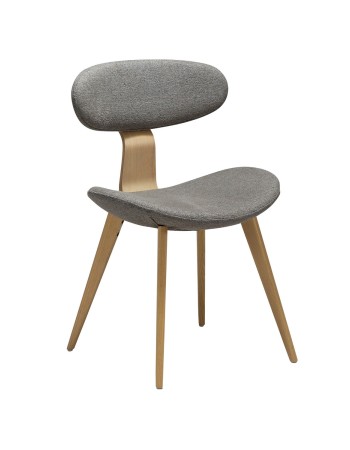BUCKLE Chair | Pebble Grey Boucle, White Washed Oak legs