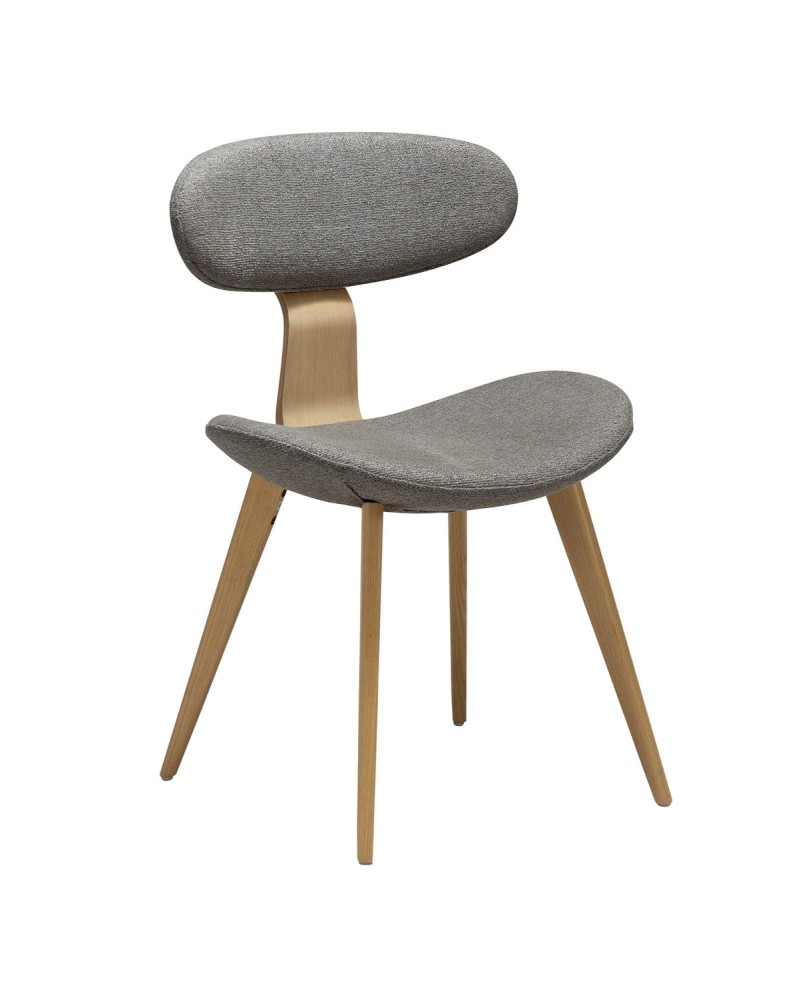 BUCKLE Chair | Pebble Grey Boucle, White Washed Oak legs