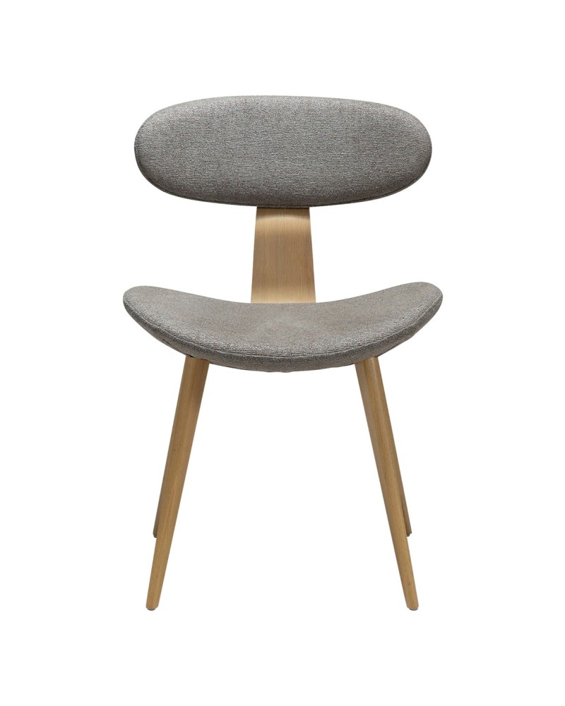 BUCKLE Chair | Pebble Grey Boucle, White Washed Oak legs