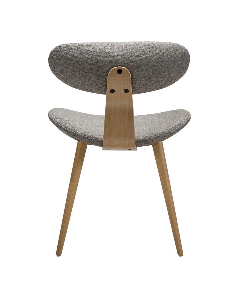 BUCKLE Chair | Pebble Grey Boucle, White Washed Oak legs