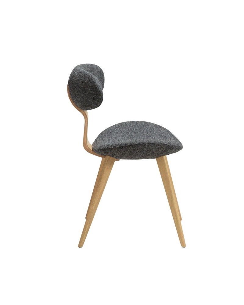 BUCKLE Chair | Pebble Grey Boucle, White Washed Oak legs