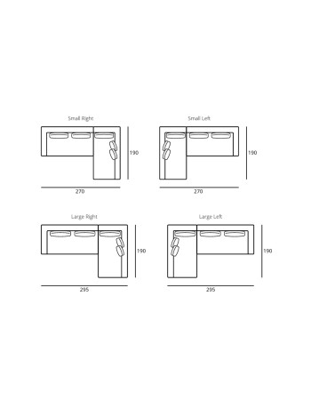 JAZZ Corner Sofa SML 270 x190cm | TORONTO 14