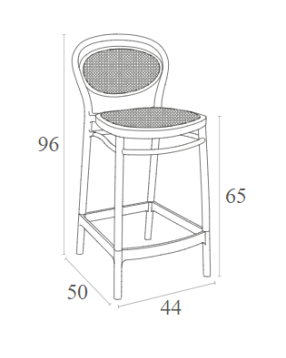 MARCEL Counter Stool 65 | Taupe