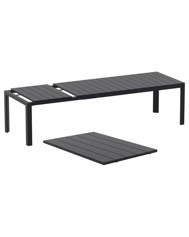 ATLANTIC Table 100x210/280x76cm | Black
