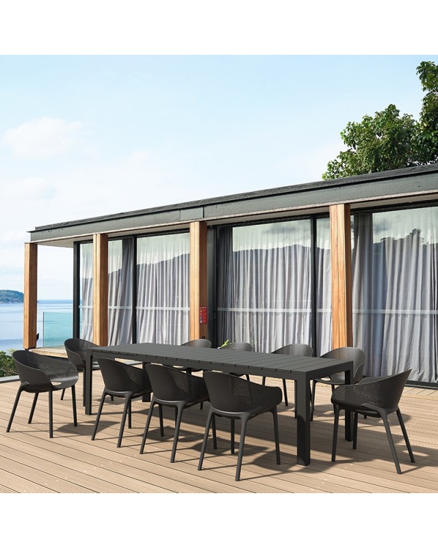 ATLANTIC Table 100x210/280x76cm | Black