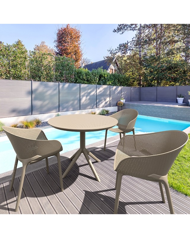 SKY Table 105x74cm | Taupe