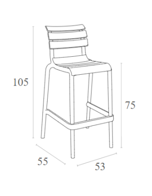 HELEN Bar Stool 75 | Black