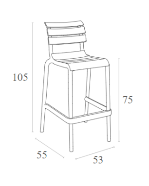 HELEN Bar Stool 75 | Black