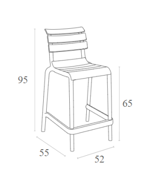 HELEN Counter Stool 65 | Black