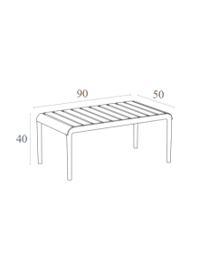 PARIS Coffee Table 90x50x40cm | Olive Green