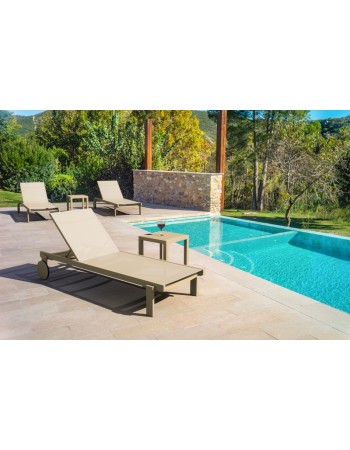 CASABLANCA Sunbed | Taupe/Taupe