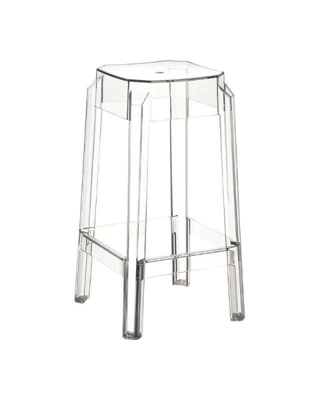 FOX STOOL 65cm | Clear Resin 